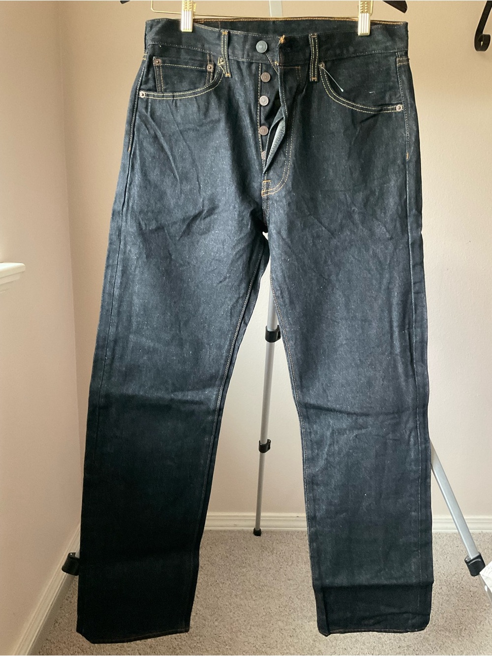 Men's Black Straight-Leg Jeans